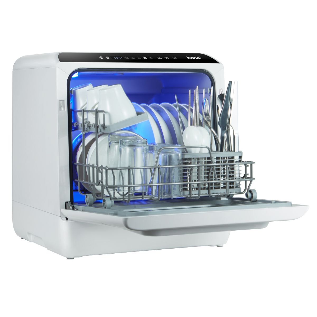 Baridi 2-4 Place Settings Mini Portable Tabletop Dishwasher, 5 Wash Functions - Image 10