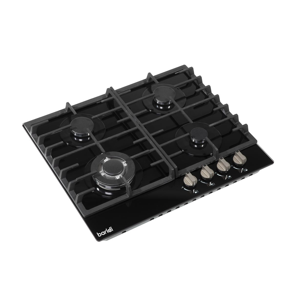 Baridi Gas Hob with 4 Cooking Zones 60cm - Black - Image 1