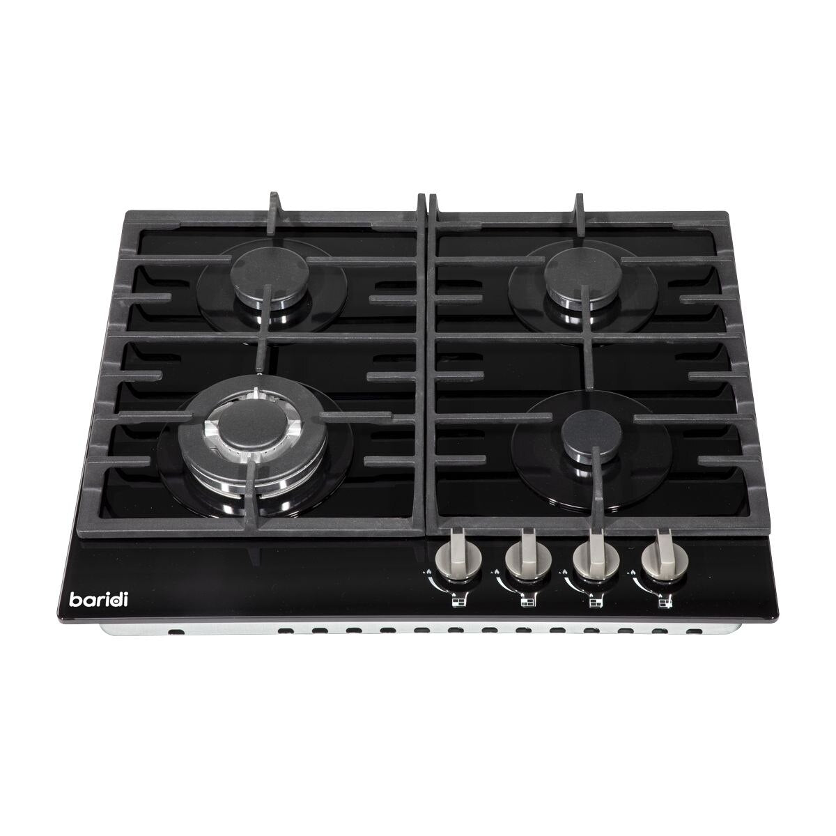Baridi Gas Hob with 4 Cooking Zones 60cm - Black - Image 5
