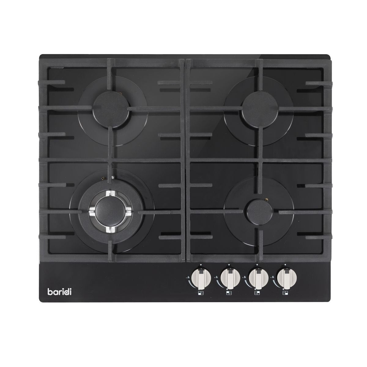 Baridi Gas Hob with 4 Cooking Zones 60cm - Black - Image 6