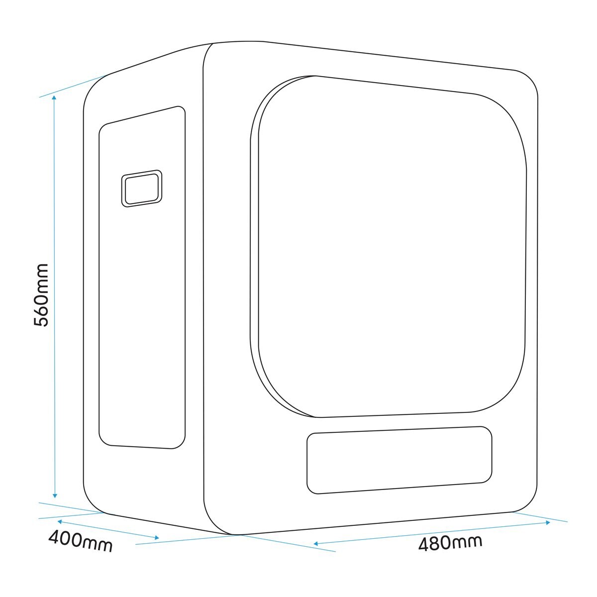 Baridi Tabletop Tumble Dryer with Digital Controls 2.5kg Capacity - Black - Image 2