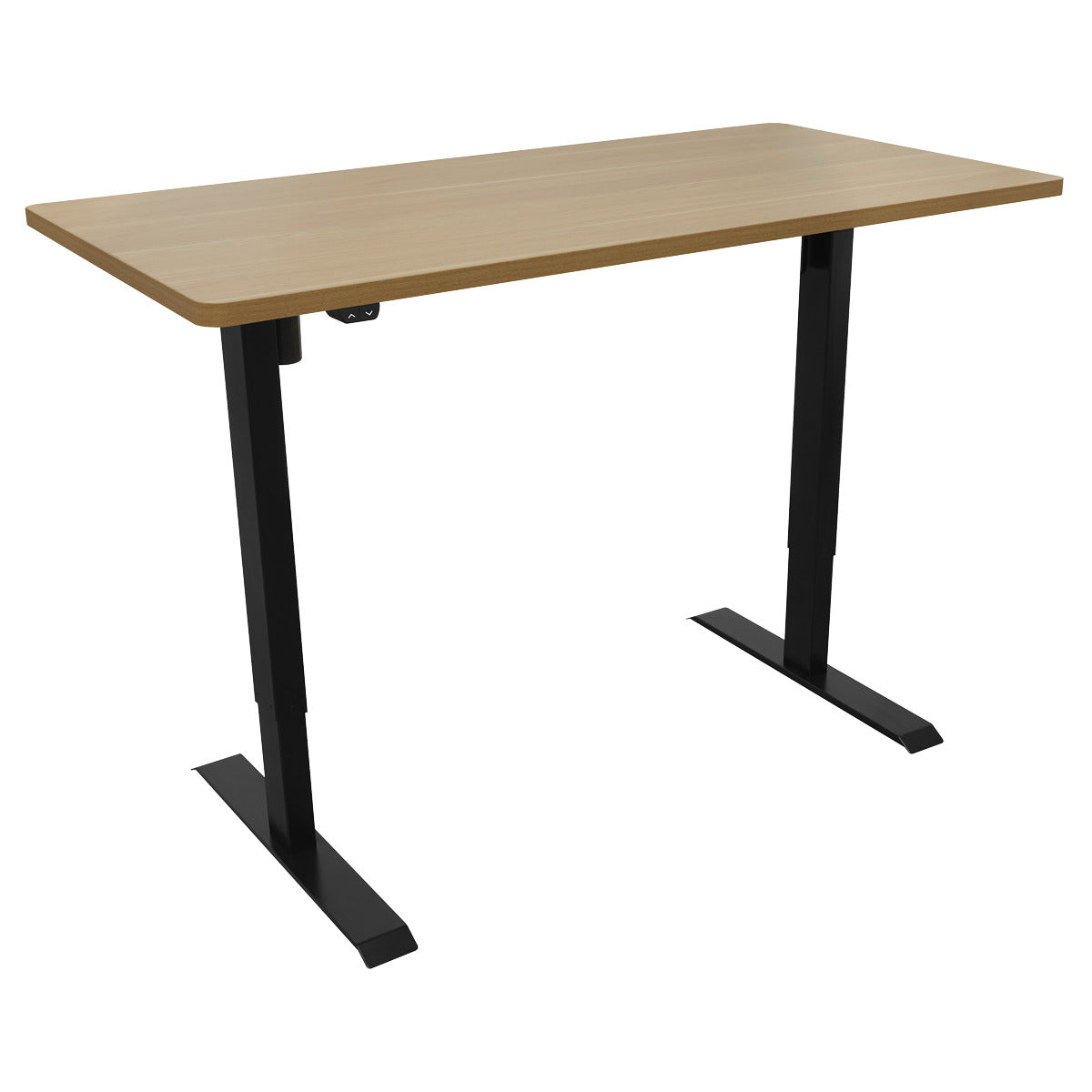Dellonda Single Motor Ultra-Quiet Adjustable-Height Electric Sit/Stand Desk - Oak Desktop DH242