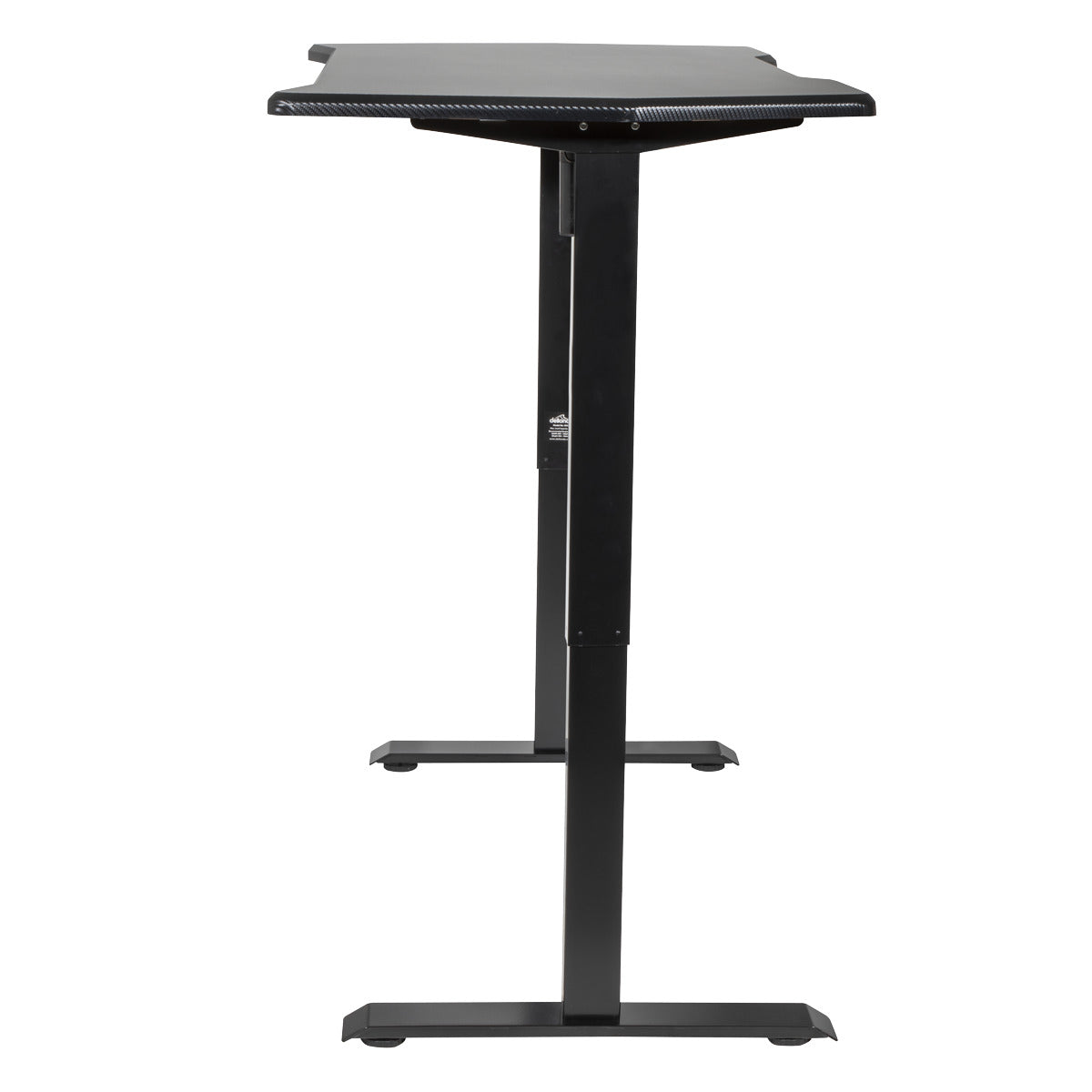 Dellonda Single Motor Ultra-Quiet Adjustable-Height Electric Sit/Stand Desk - Carbon Fibre Effect Desktop DH243