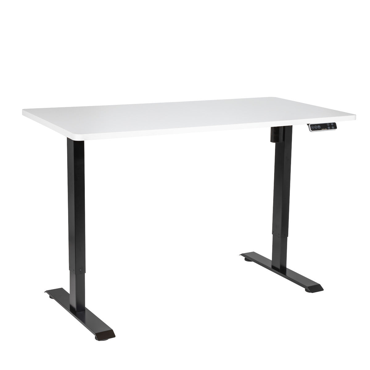 Dellonda White Electric Height Adjustable Standing Desk with Memory, Quiet, 1400x700mm DH244