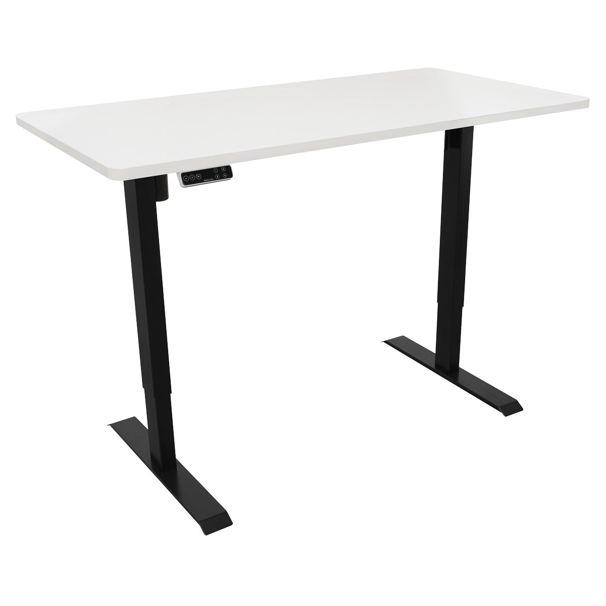 Dellonda White Electric Height Adjustable Standing Desk with Memory, Quiet, 1400x700mm DH244