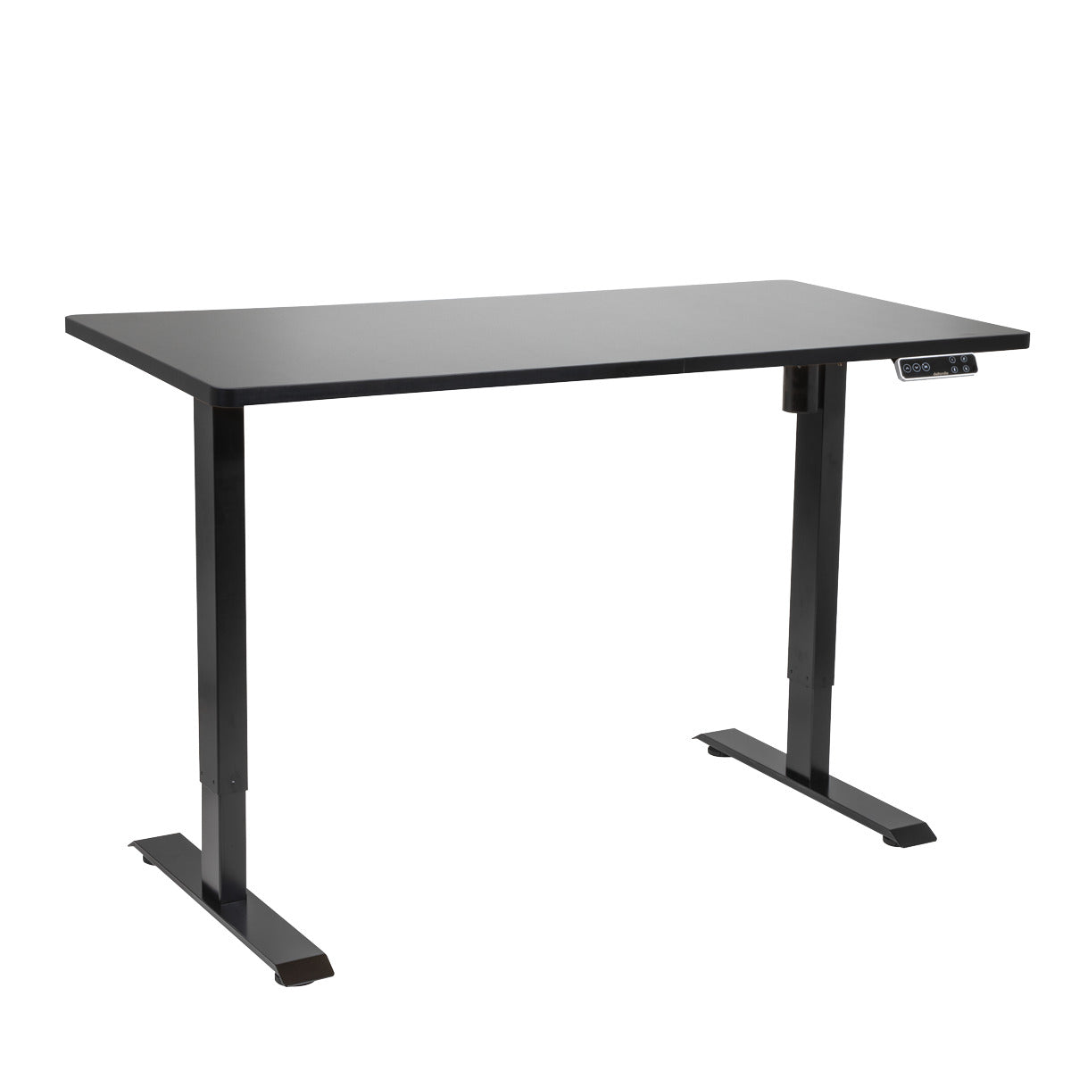 Dellonda Black Electric Height Adjustable Standing Desk with Memory, Quiet, 1400x700mm DH245