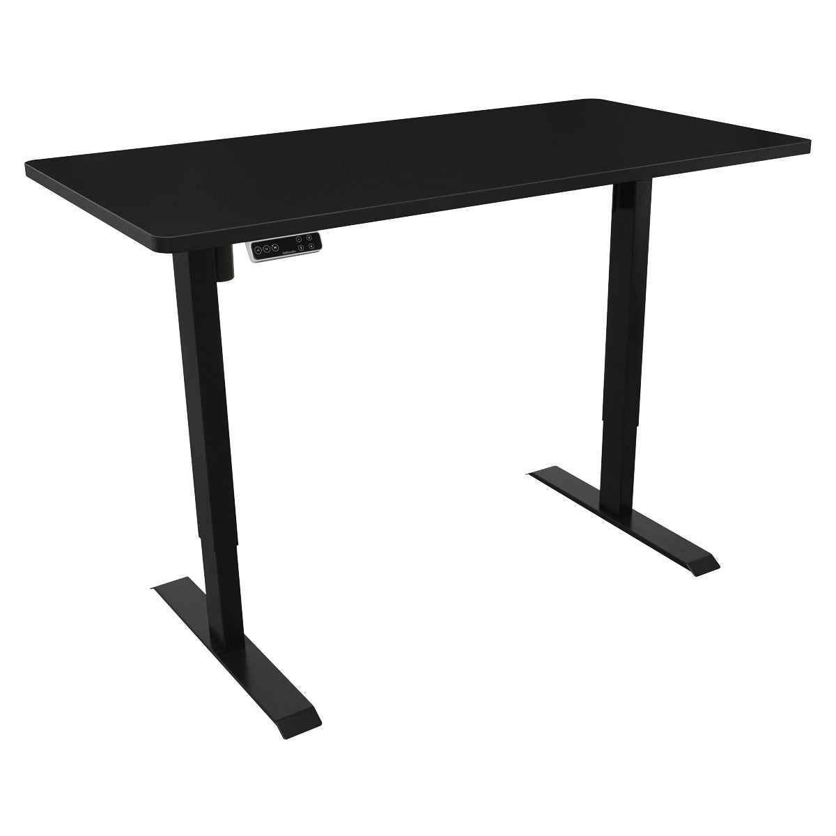 Dellonda Black Electric Height Adjustable Standing Desk with Memory, Quiet, 1400x700mm DH245