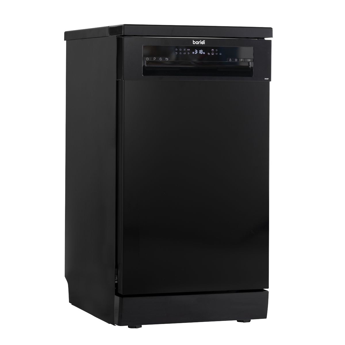 Baridi Slimline Freestanding Dishwasher 45cm Wide 10 Place Settings - Black - Image 1