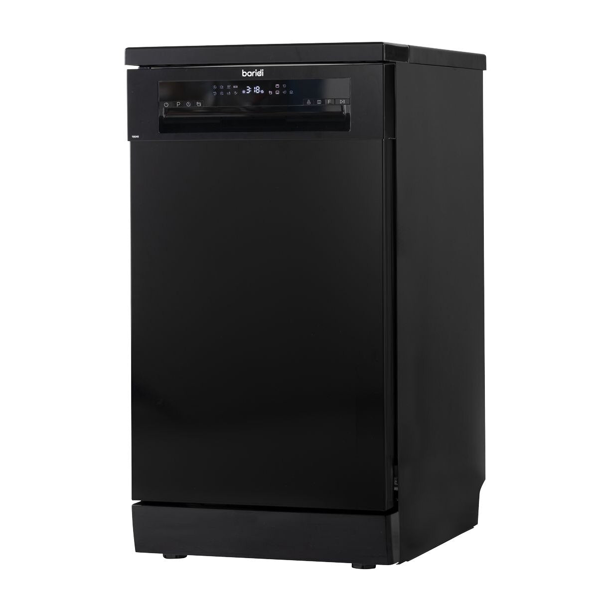 Baridi Slimline Freestanding Dishwasher 45cm Wide 10 Place Settings - Black - Image 2