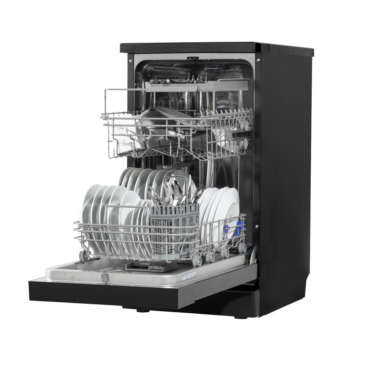 Baridi Slimline Freestanding Dishwasher 45cm Wide 10 Place Settings - Black - Image 4