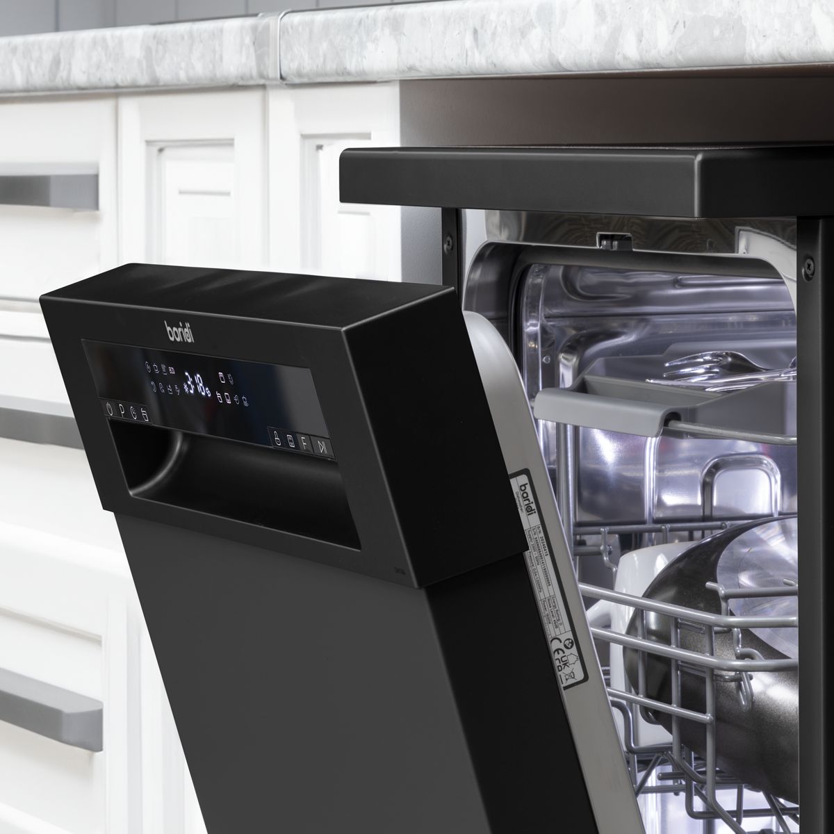 Baridi Slimline Freestanding Dishwasher 45cm Wide 10 Place Settings - Black - Image 10