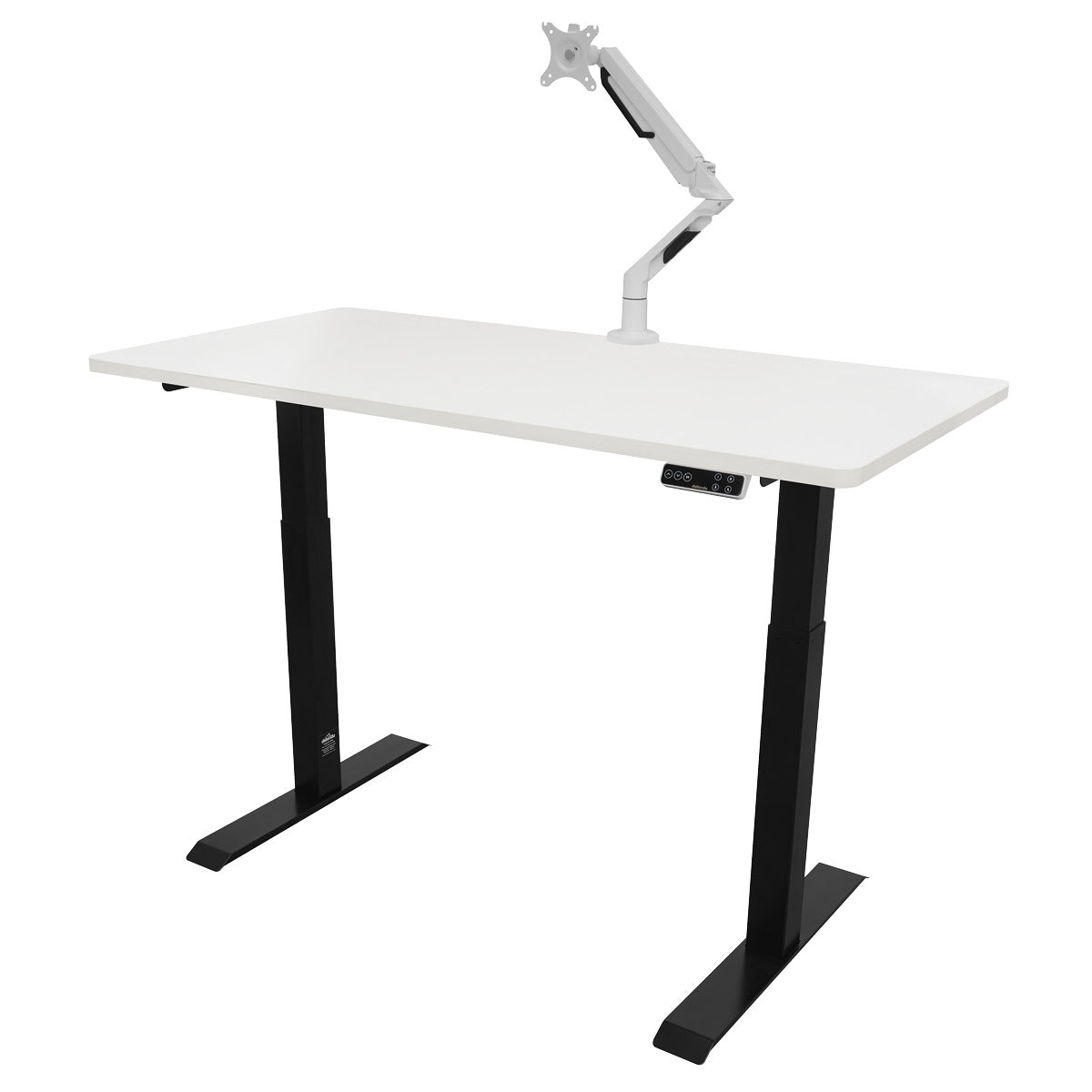 Dellonda White Electric Height Adjustable Standing Desk, 1400 x 700mm Dual Motor 100kg DH32
