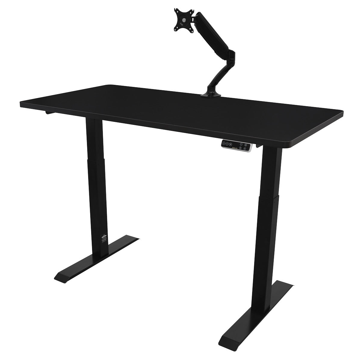 Dellonda Black Electric Height Adjustable Standing Desk, 1400 x 700mm Dual Motor 100kg DH34