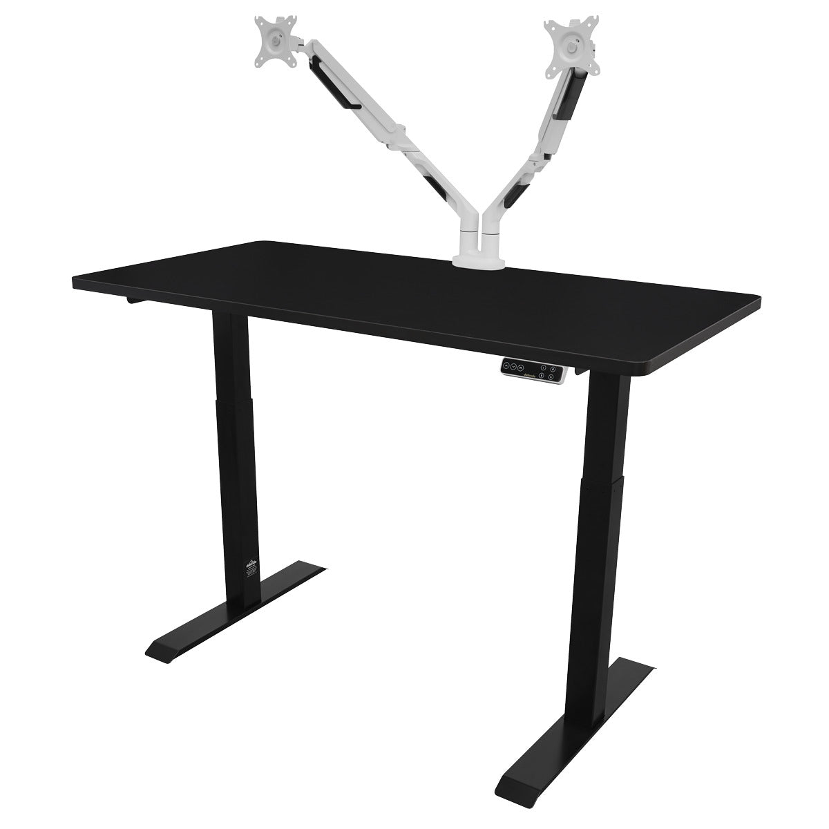 Dellonda Black Electric Height Adjustable Standing Desk, 1400 x 700mm Dual Motor 100kg DH34
