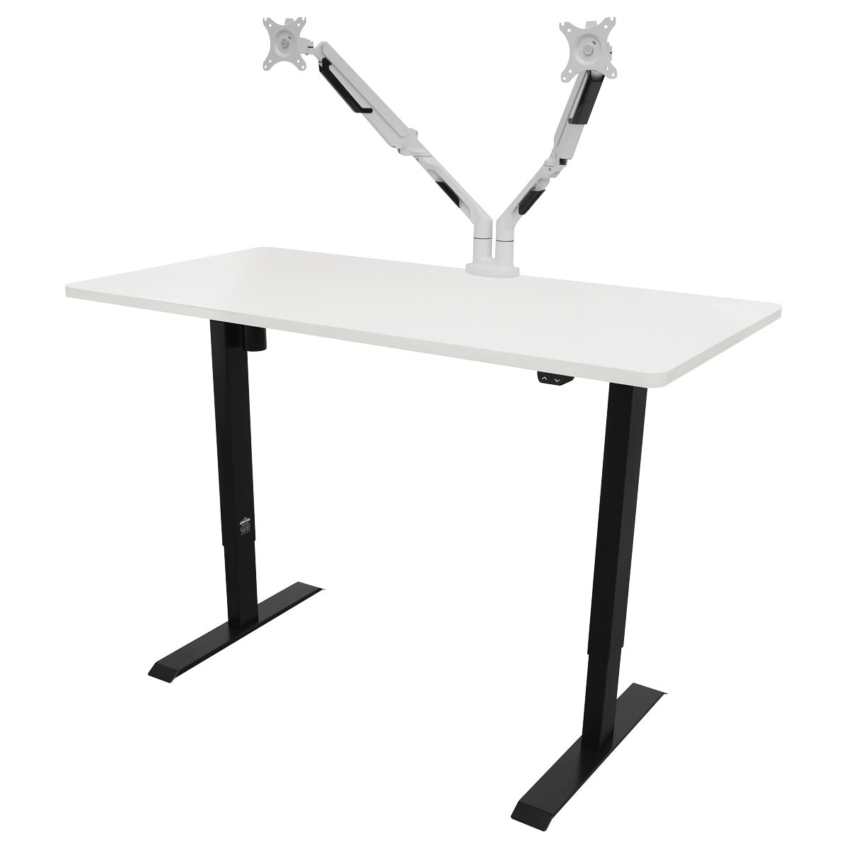 Dellonda Single Motor Ultra-Quiet Adjustable-Height Electric Sit/Stand Desk - White Desktop DH36