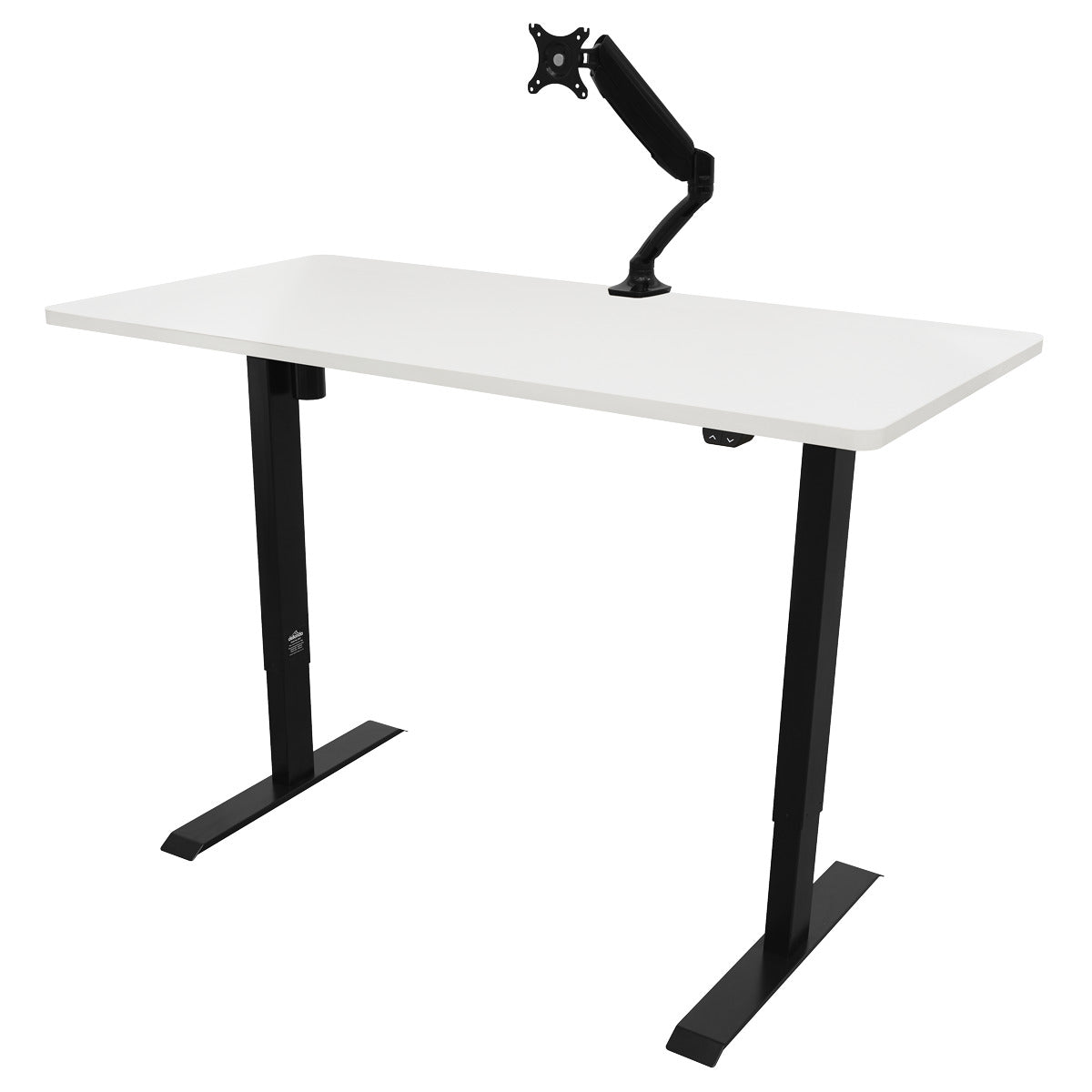 Dellonda Single Motor Ultra-Quiet Adjustable-Height Electric Sit/Stand Desk - White Desktop DH36