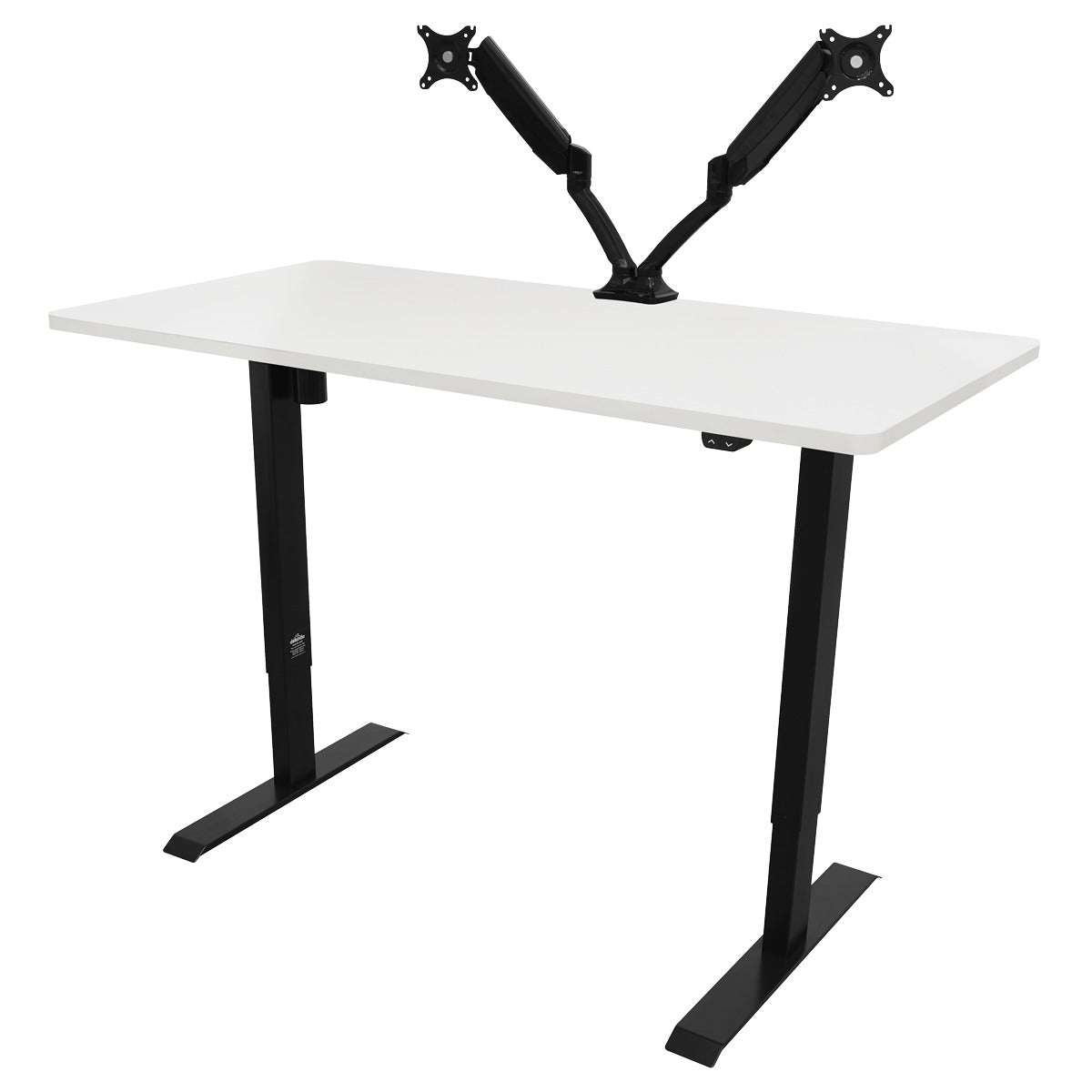 Dellonda Single Motor Ultra-Quiet Adjustable-Height Electric Sit/Stand Desk - White Desktop DH36