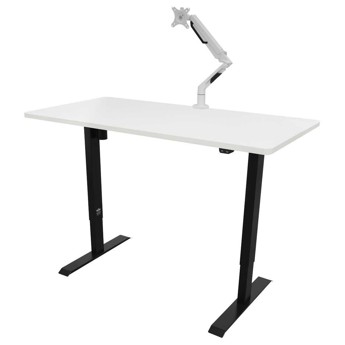 Dellonda Single Motor Ultra-Quiet Adjustable-Height Electric Sit/Stand Desk - White Desktop DH36