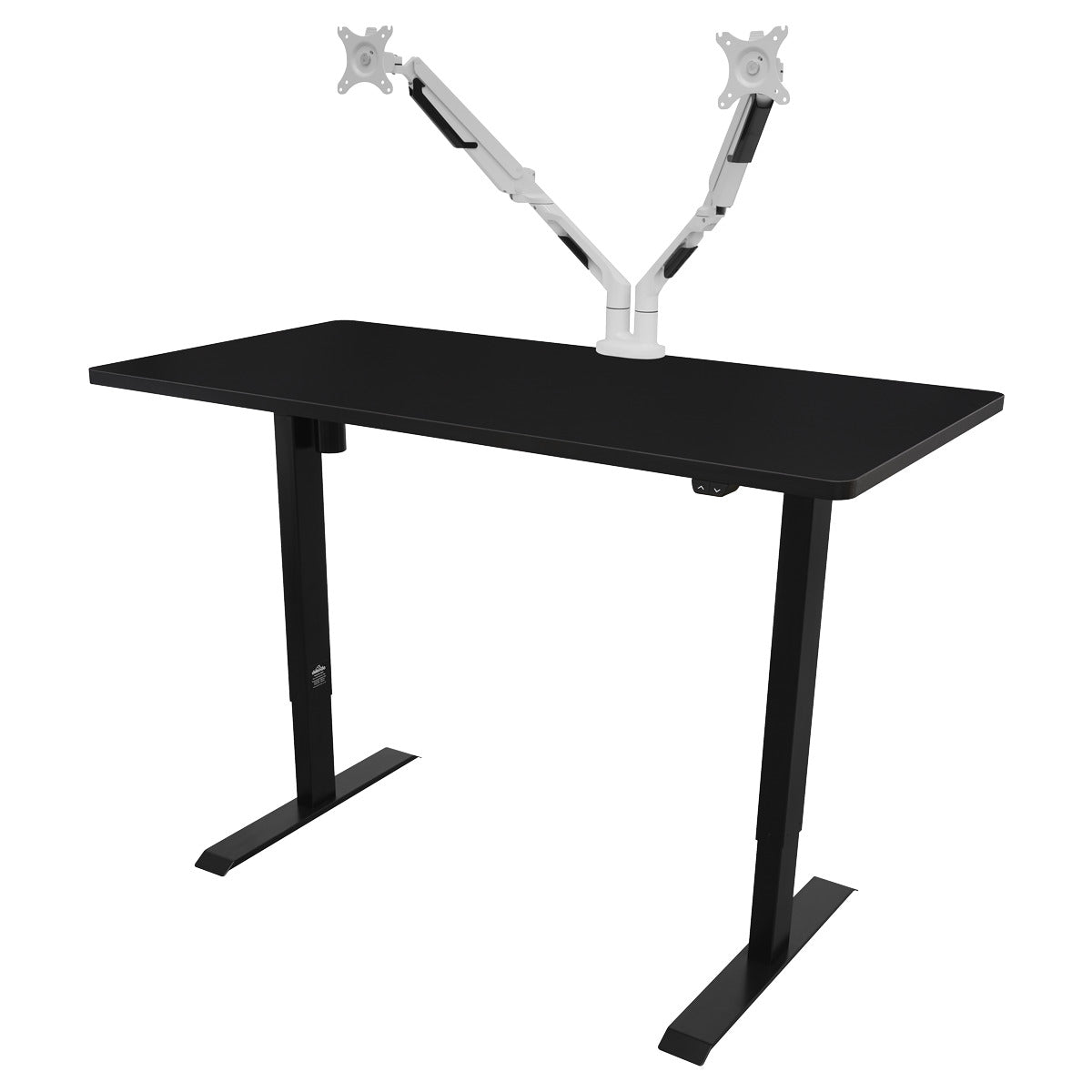Dellonda Single Motor Ultra-Quiet Adjustable-Height Electric Sit/Stand Desk - Black Desktop DH38