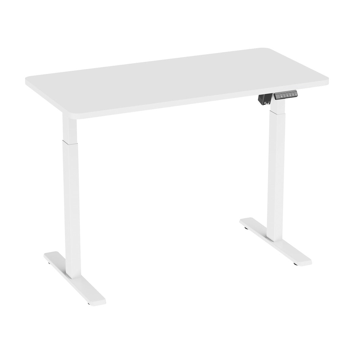 Dellonda Single Motor Ultra-Quiet Adjustable-Height Electric Sit/Stand Desk - White Desktop DH56