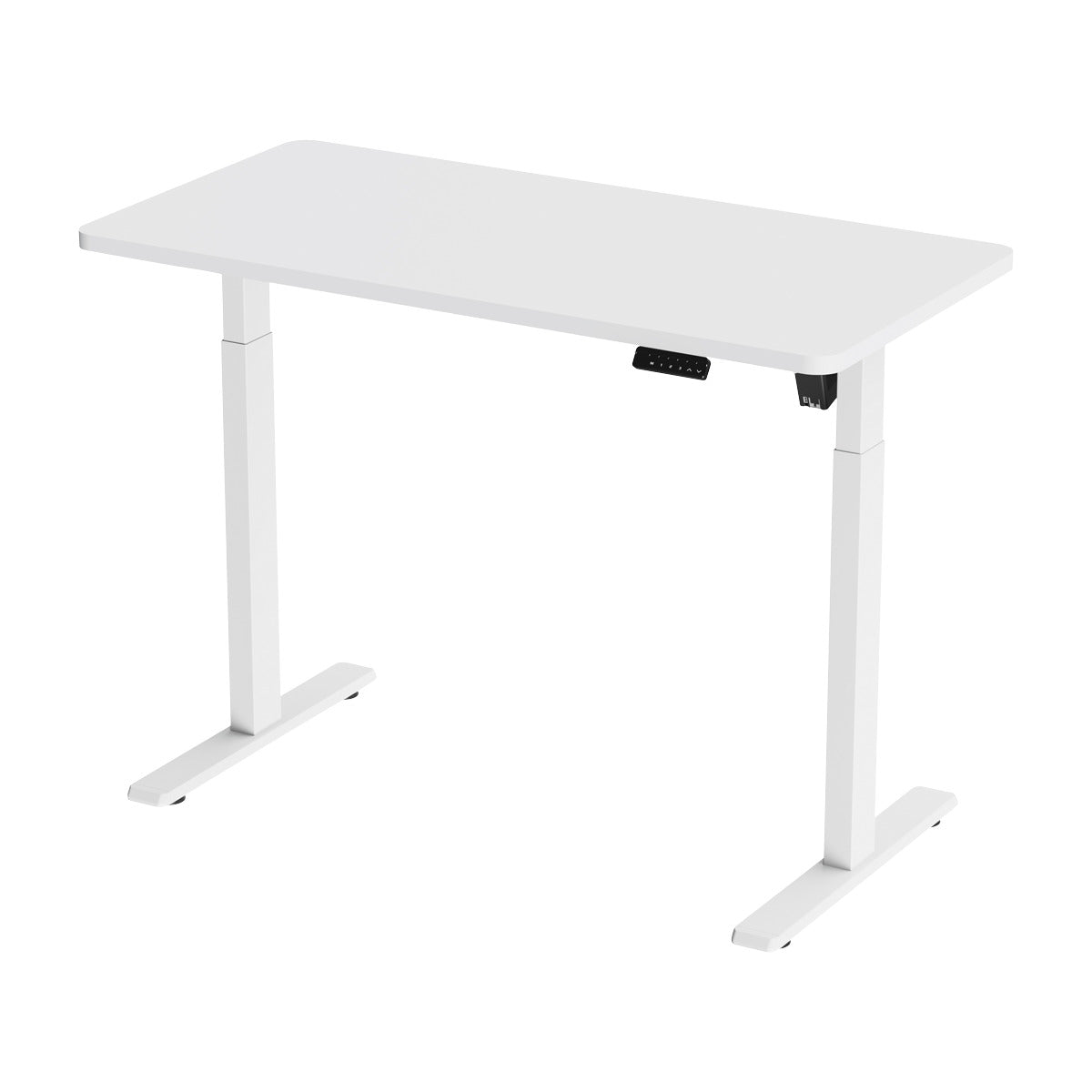 Dellonda Single Motor Ultra-Quiet Adjustable-Height Electric Sit/Stand Desk - White Desktop DH56