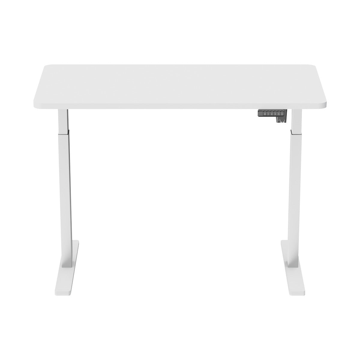 Dellonda Single Motor Ultra-Quiet Adjustable-Height Electric Sit/Stand Desk - White Desktop DH56