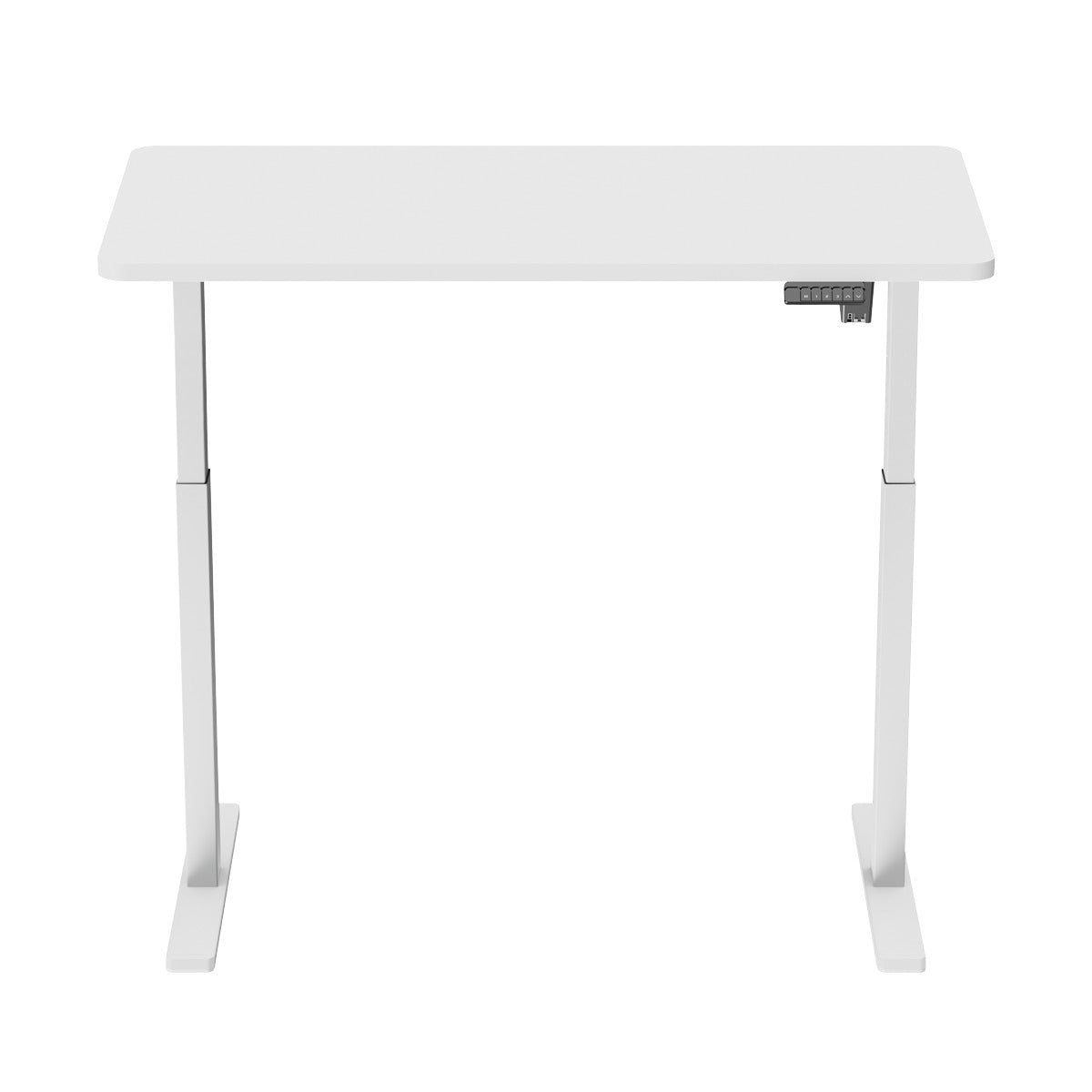 Dellonda Single Motor Ultra-Quiet Adjustable-Height Electric Sit/Stand Desk - White Desktop DH56