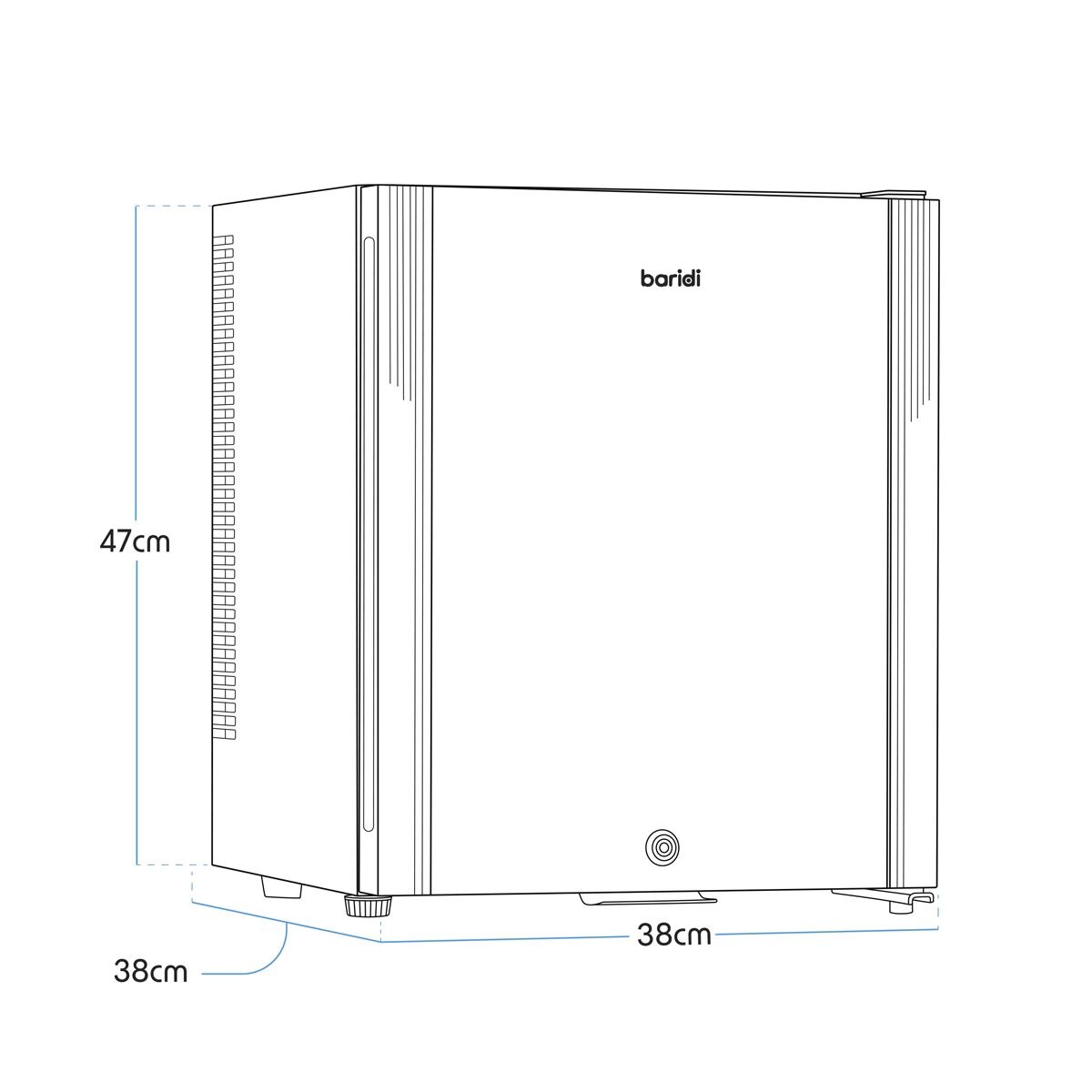 Baridi Ultra-Quiet Mini Drinks Fridge 25L Capacity - Image 8