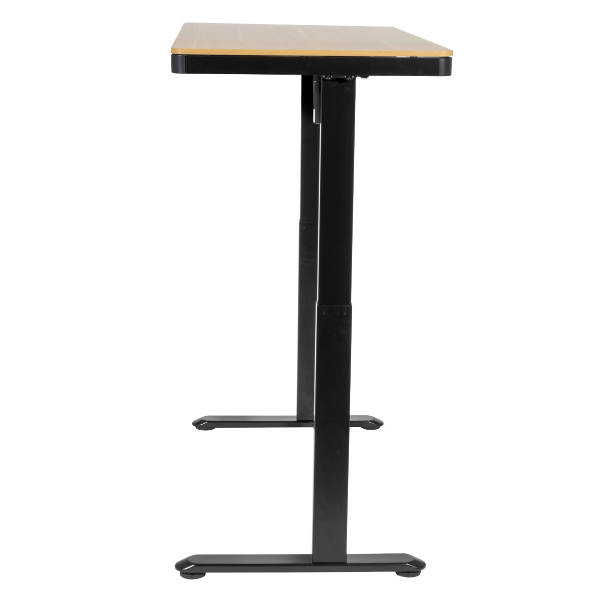 Dellonda Single Motor Ultra-Quiet Electric Desk with Control Panel, USB Port & Drawer - Oak Desktop DH65