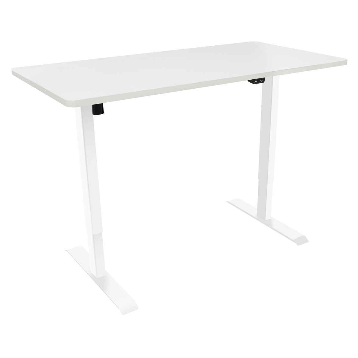Dellonda Single Motor Ultra-Quiet Adjustable-Height Electric Sit/Stand Desk - White Desktop DH67