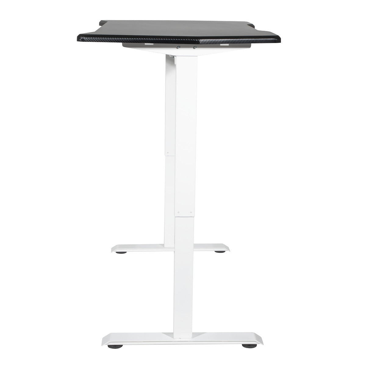 Dellonda Single Motor Ultra-Quiet Adjustable-Height Electric Sit/Stand Desk - Carbon Fibre Effect Desktop DH70