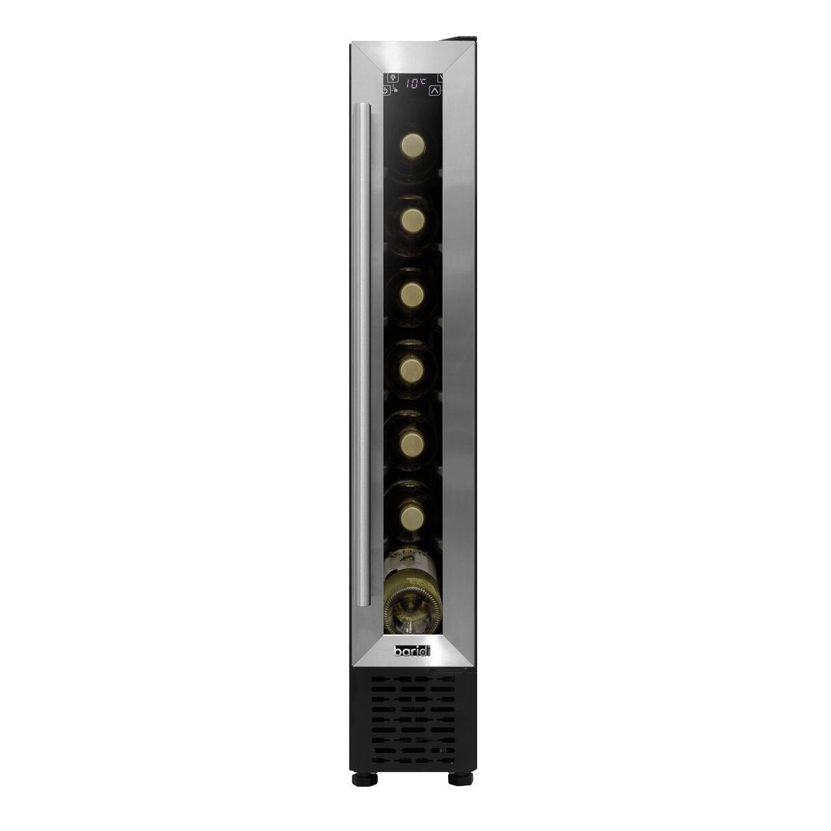 Baridi Extra-Slim 7 Bottle Wine Fridge & Cooler 15cm - Stainless Steel - Image 3