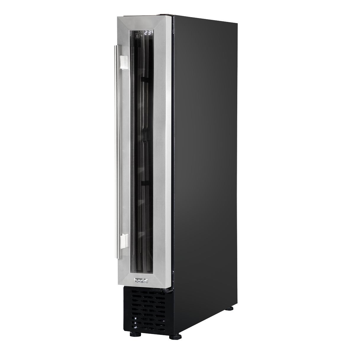 Baridi Extra-Slim 7 Bottle Wine Fridge & Cooler 15cm - Stainless Steel - Image 6
