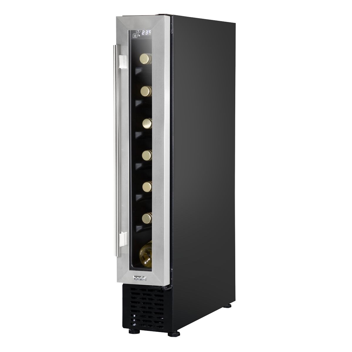 Baridi Extra-Slim 7 Bottle Wine Fridge & Cooler 15cm - Stainless Steel - Image 8