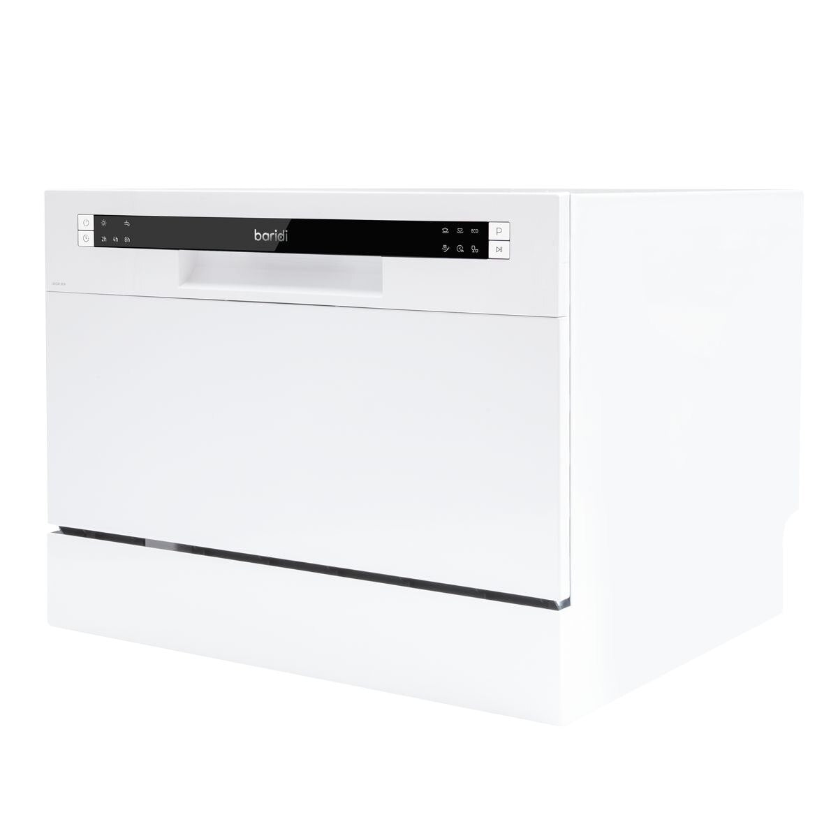 Baridi Tabletop Dishwasher 6 Place Settings 6.5L Capacity - White - Image 2