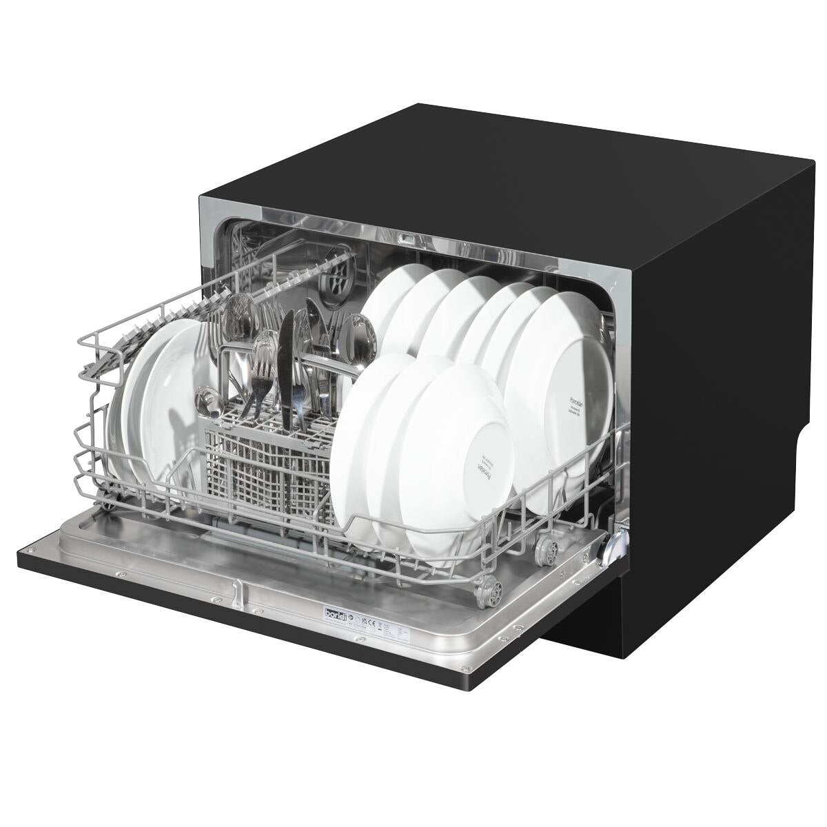 Baridi Tabletop Dishwasher 6 Place Settings 6.5L Capacity - Black - Image 4