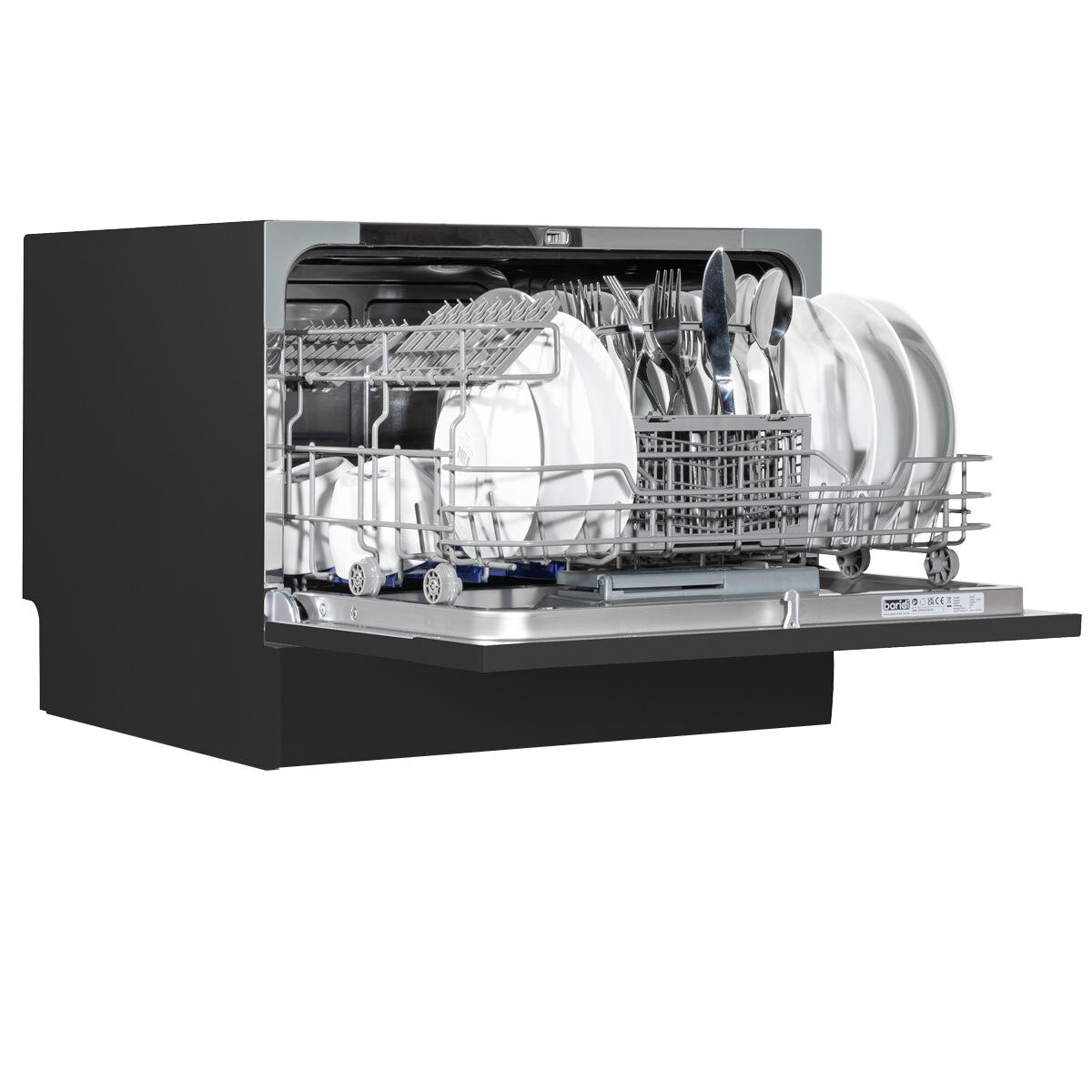 Baridi Tabletop Dishwasher 6 Place Settings 6.5L Capacity - Black - Image 5