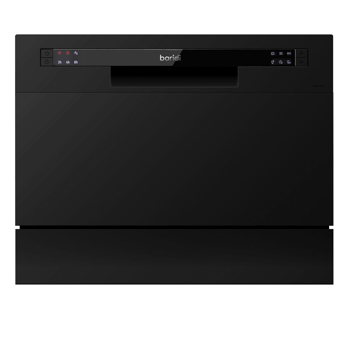 Baridi Tabletop Dishwasher 6 Place Settings 6.5L Capacity - Black - Image 8