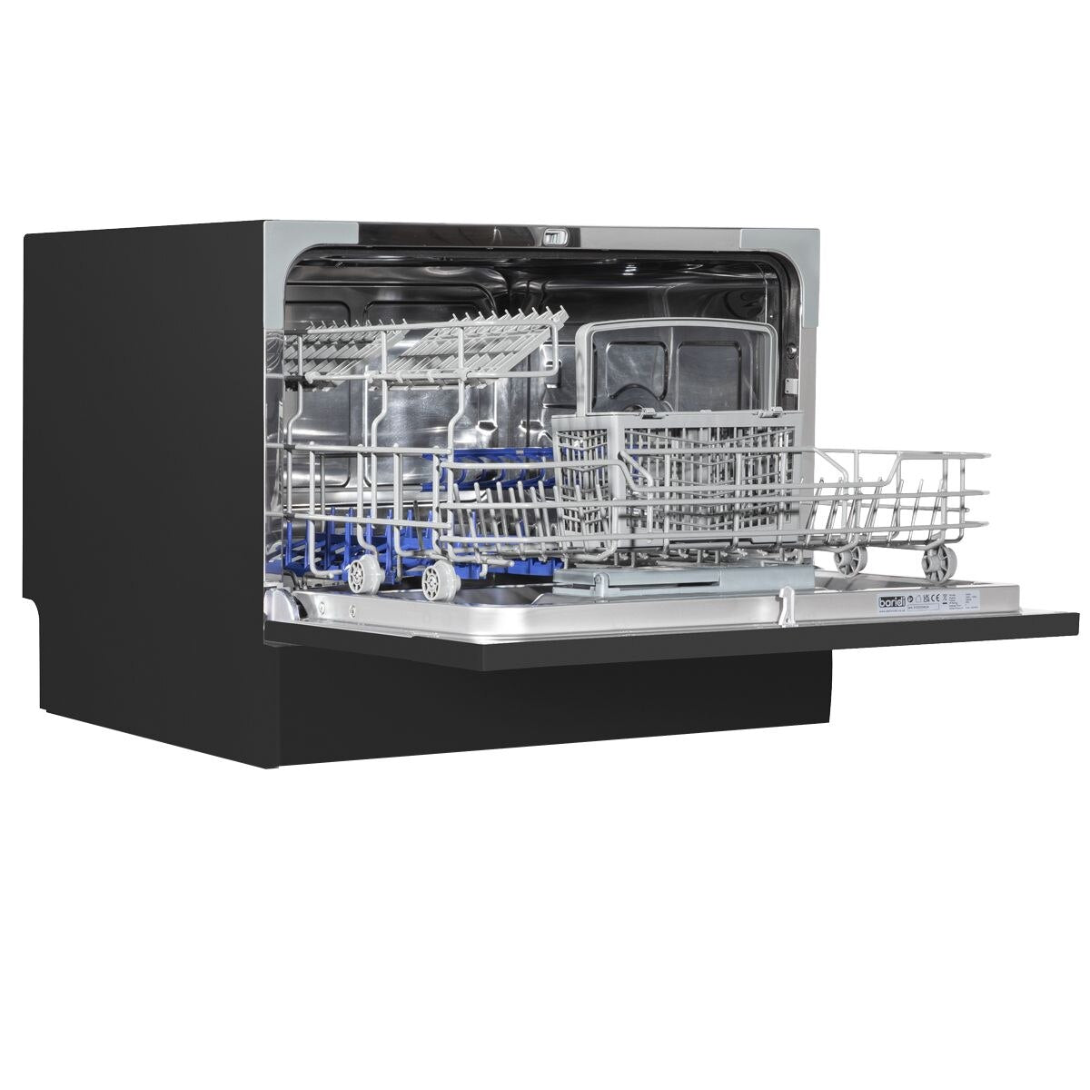 Baridi Tabletop Dishwasher 6 Place Settings 6.5L Capacity - Black - Image 9