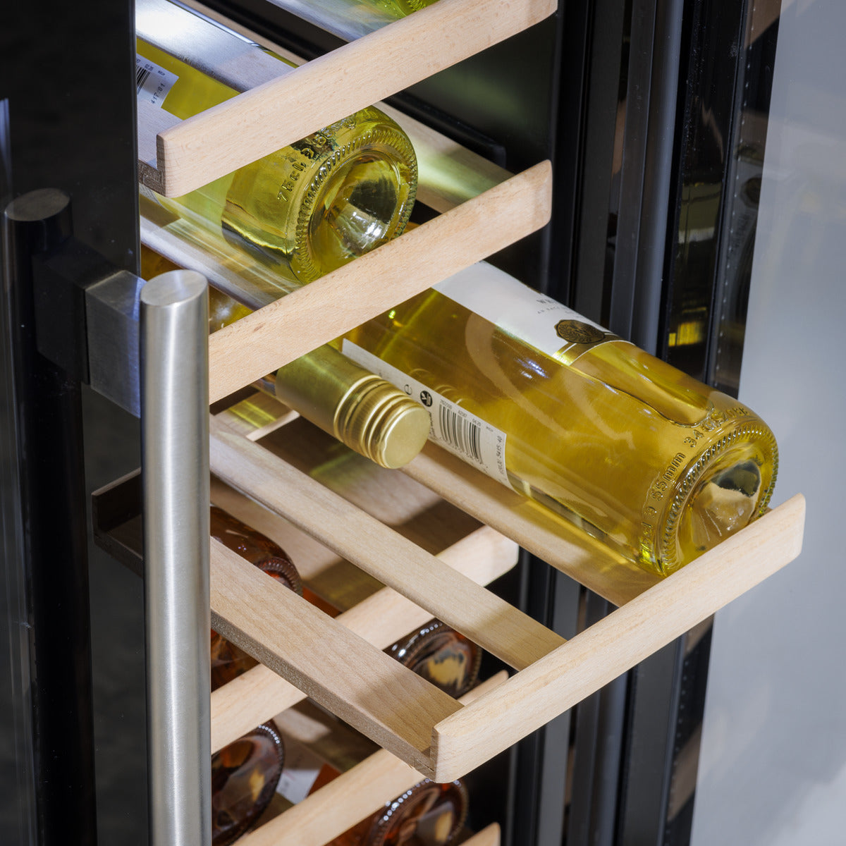 Baridi 40 Bottle/120 Can Dual Zone Undercounter/Freestanding Wine & Drinks Fridge - Black DH96