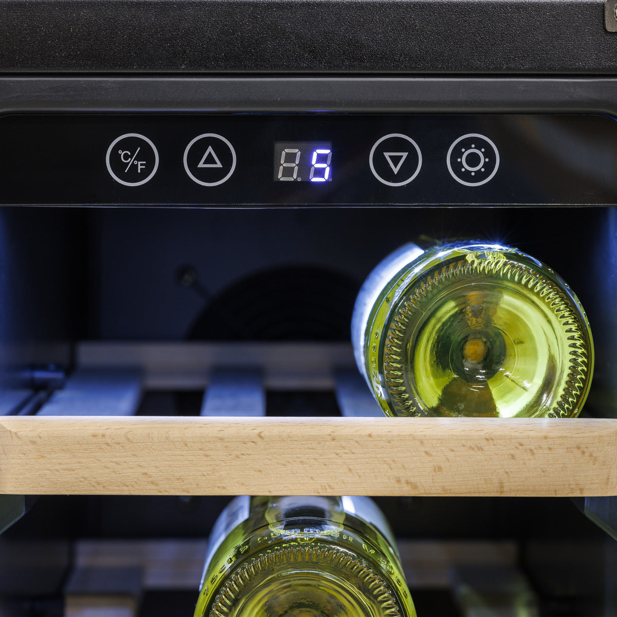 Baridi 40 Bottle/120 Can Dual Zone Undercounter/Freestanding Wine & Drinks Fridge - Black DH96