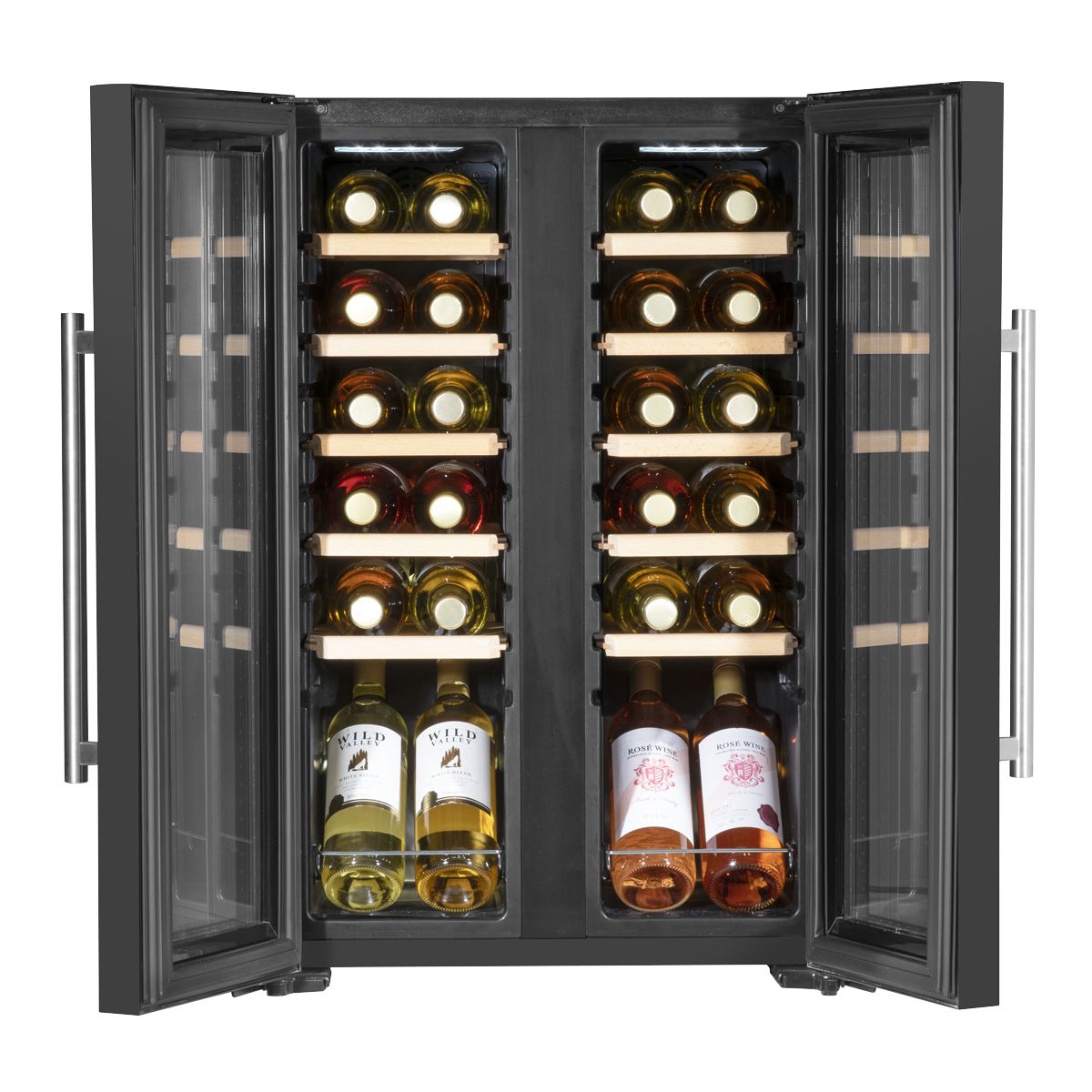 Baridi 24 Bottle Dual Zone Wine Fridge & Cooler - Image 10