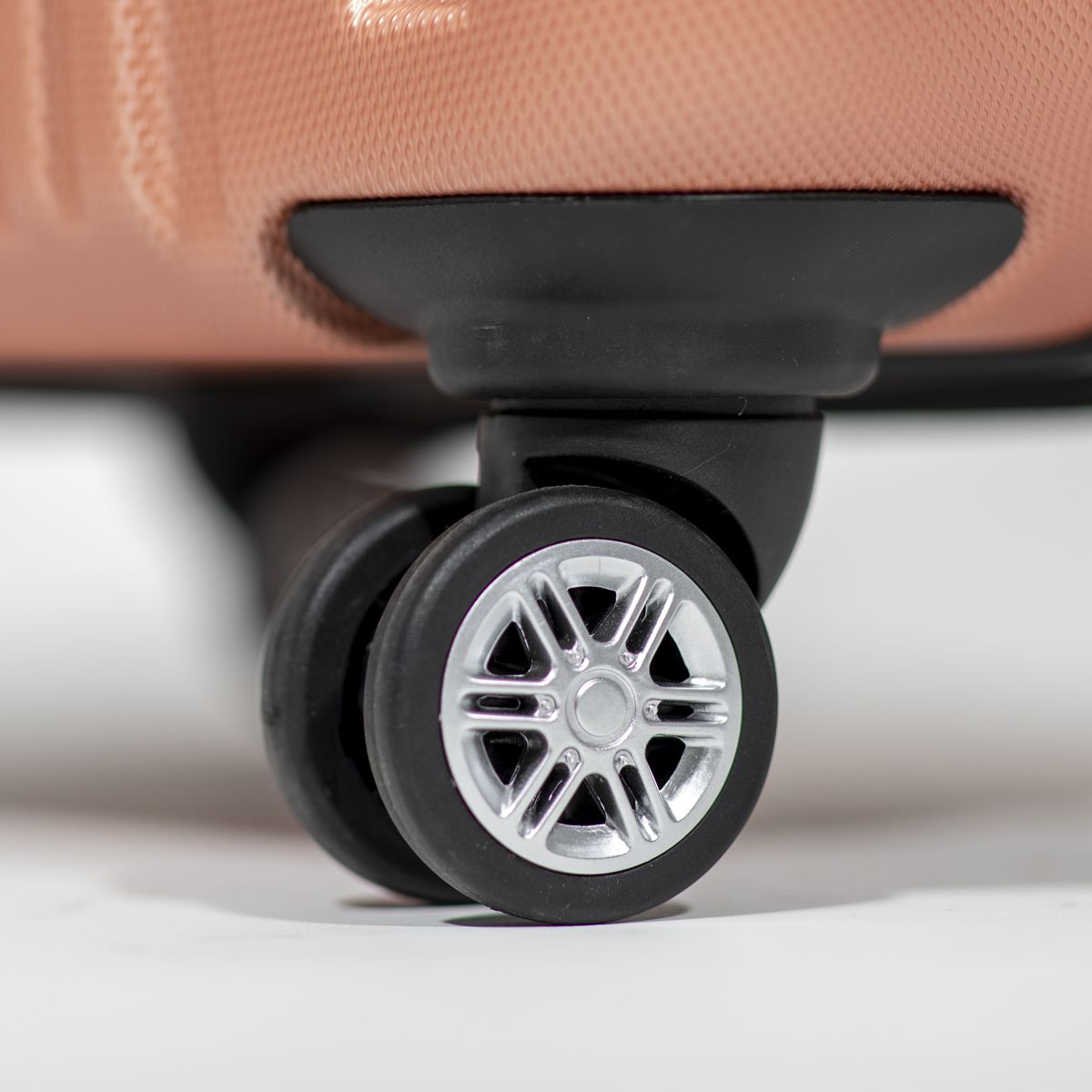 Dellonda Lightweight ABS Luggage Set with TSA Lock - Rose Gold - Image 2