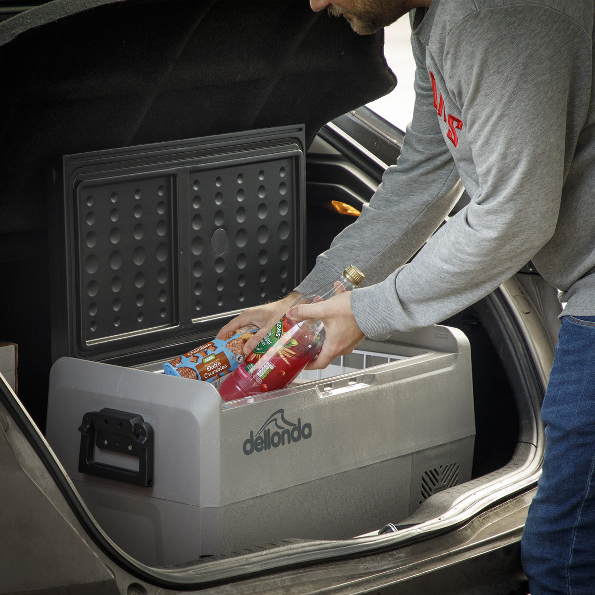 Dellonda Portable Fridge Freezer/Cool Box with LED Display & AC/DC 230V Adaptor 36L DL131
