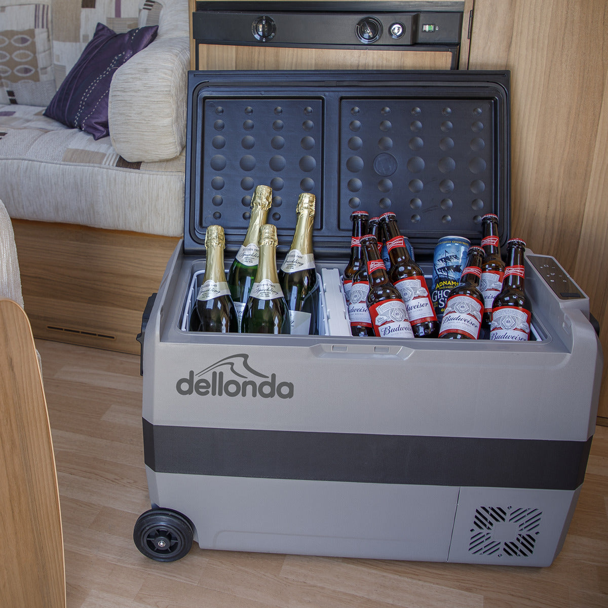 Dellonda Portable Fridge Freezer/Cool Box with LED Display & AC/DC 230V Adaptor 50L DL132
