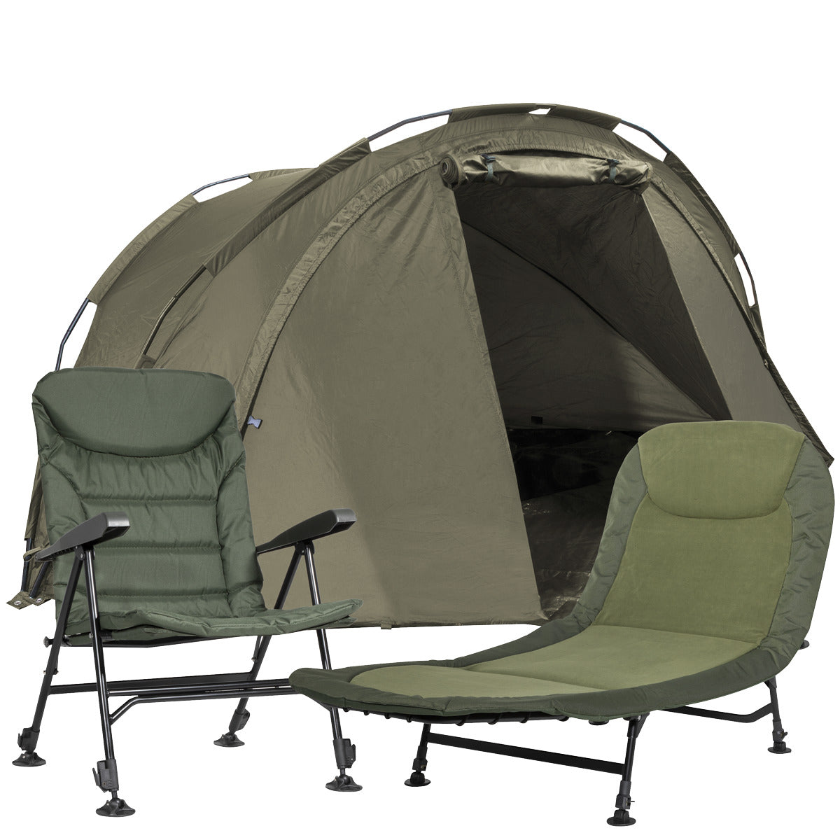 Dellonda 2-Person Bivvy Tent, Reclining Chair & Bedchair Set DL143