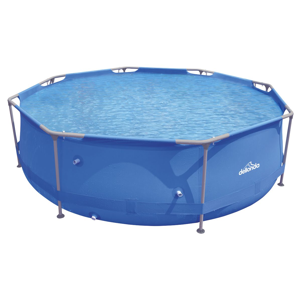 Dellonda Steel Frame Round Swimming Pool & Filter Pump 10ft - Blue - Image 1