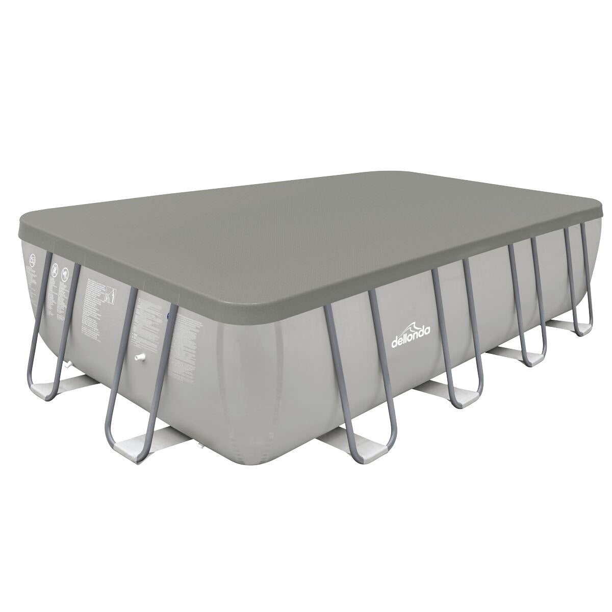 Dellonda Rectangular Swimming Pool Top Cover & Rope Ties for DL22 - Image 3
