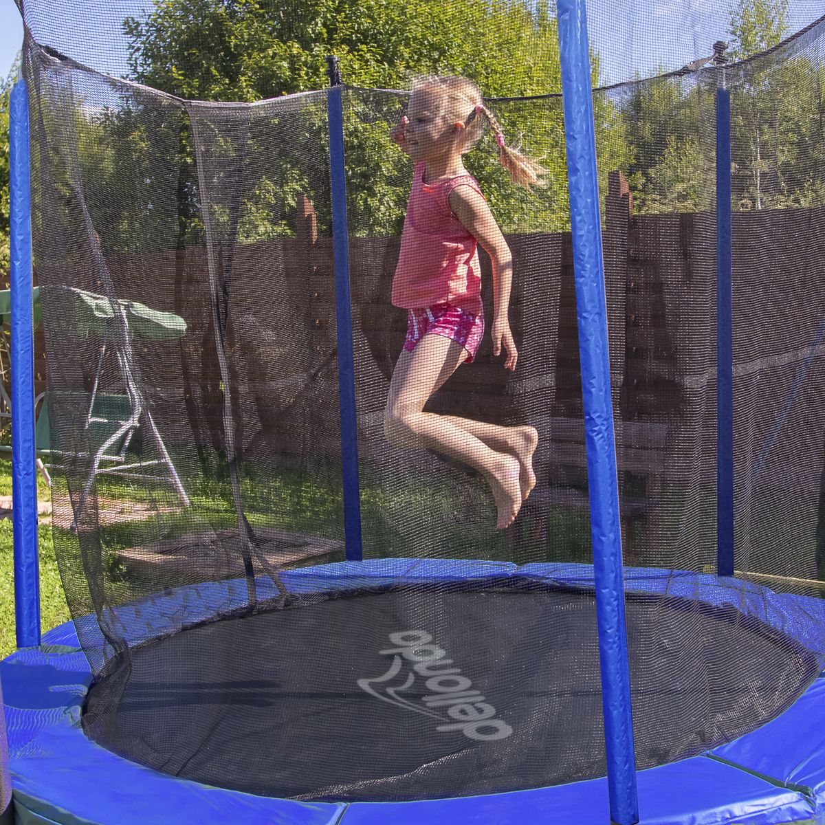 Dellonda Heavy-Duty Outdoor Trampoline with Safety Enclosure Net 6ft - Image 4