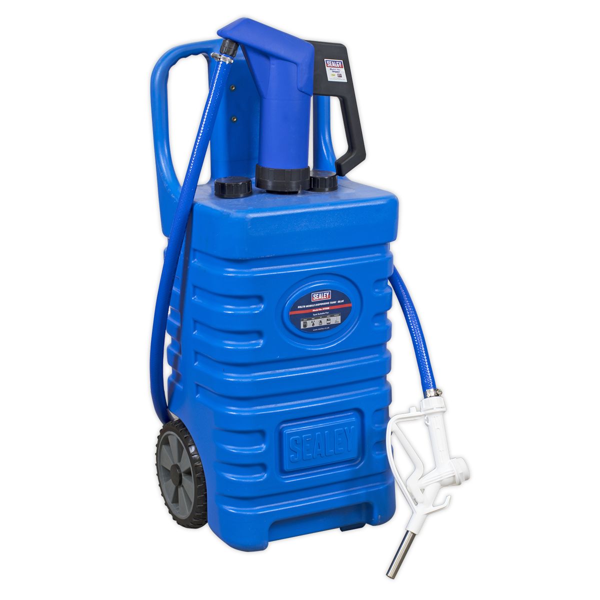 Sealey Mobile Dispensing Tank with AdBlue Pump 55L - Blue - Image 4